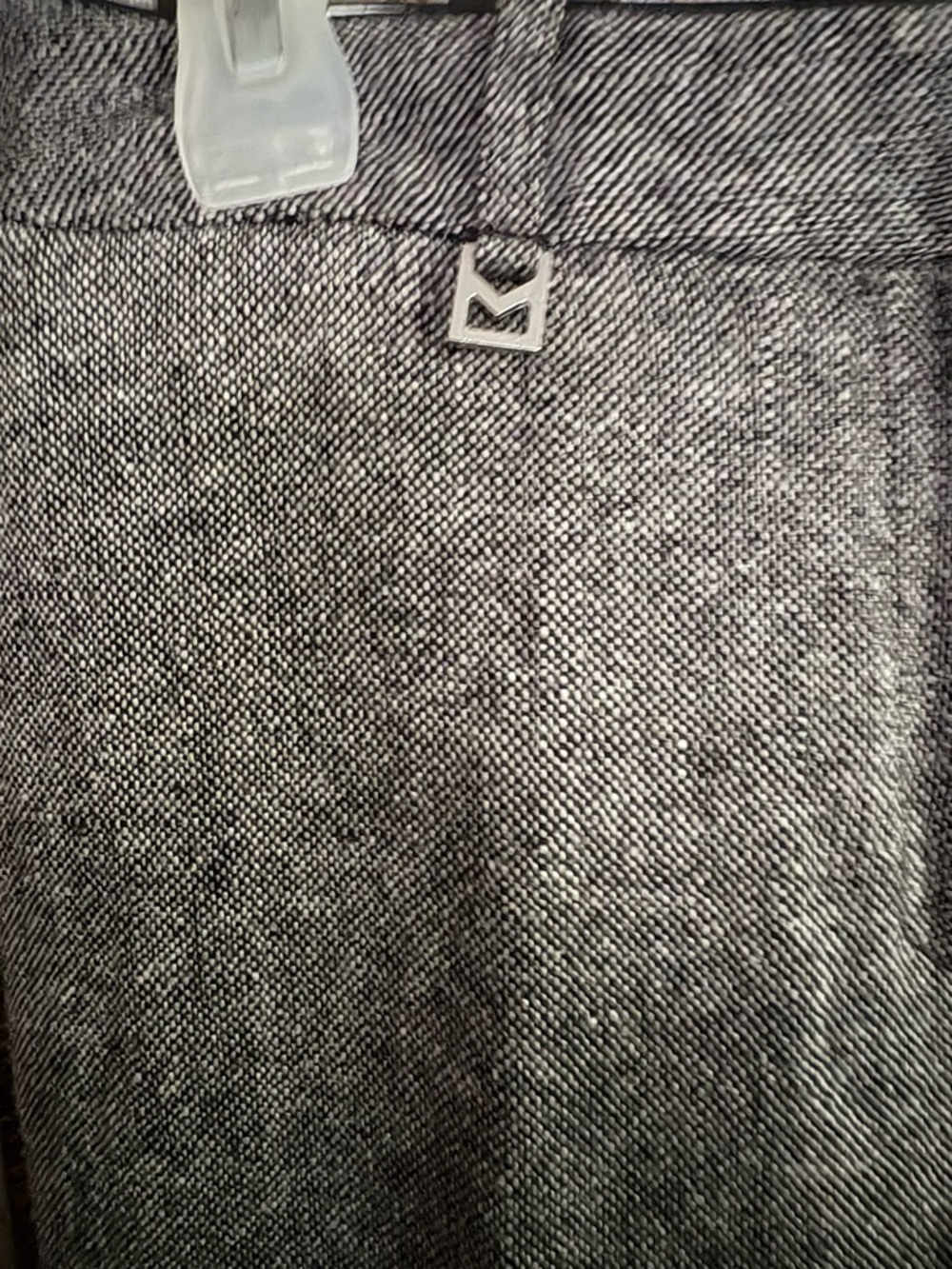Michael Kors Gray Herringbone Tailored Straight-Leg Trousers - Picture 3 of 10
